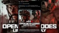 Modern Warfare 3 beta codes giveaway (Image via Twitter/@CallofDuty)
